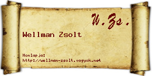 Wellman Zsolt névjegykártya